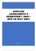ETP3702 Assignment 6 Semester 1 2024