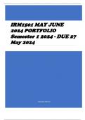 IRM1501 MAY/ JUNE 2024 PORTFOLIO Semester 1 2024