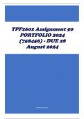 TPF2602 Assignment 50 PORTFOLIO 2024 (758456) - DUE 28 August 2024