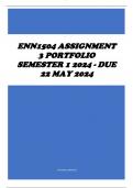 ENN1504 Assignment 3 PORTFOLIO Semester 1 2024 - DUE 22 May 2024