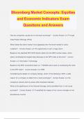 Bloomberg Market Concepts: Equities and Economic Indicators Exam Questions and Answers