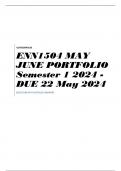 ENN1504 MAY JUNE PORTFOLIO Semester 1 2024 - DUE 22 May 2024