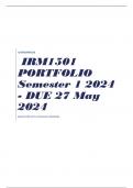 IRM1501 PORTFOLIO Semester 1 2024 - DUE 27 May 2024