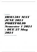 IRM1501 MAY JUNE 2024 PORTFOLIO Semester 1 2024 - DUE 27 May 2024