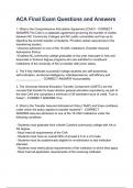 ACA Final Exam Questions and Answers&period;