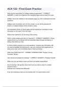 ACA 122 - Final Exam Practice