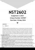 NST2602 Assignment 2 (ANSWERS) 2024 - DISTINCTION GUARANTEED