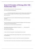 Exam 6 Principles of Biology (Biol 198) Robbie Bear KSU Questions With 100% Correct Answers!!