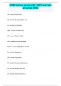DPD Codes exam with 100&percnt; correct answers 2024