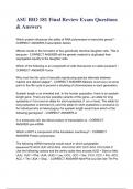 ASU BIO 181 Final Review Exam Questions & Answers&period;