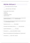 KSU Bio 198 Exam 5 Questions & Answers Already Passed!!