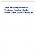 2024 RN Comprehensive Predictor Nursing -Study Guide FINAL UPDATE PASS A+