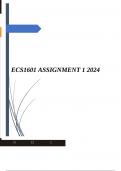 ECS1601 Assignment 1 (COMPLETE ANSWERS) 2024 (673135) - DUE 23 May 2024;100% TRUSTED workings, explanations and soluti ons