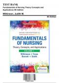 Test Bank: Fundamentals of Nursing Theory Concepts and Applications, 4th Edition by Wilkinson - Chapters 1-46, 9780803676862 | Rationals Included