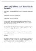 philosophy 101 final exam Montana state  University