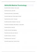 SkillsUSA Medical Terminology Questions And Answers