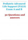 Pediatric Advanced Life Support (PALS) Exam A and B  50 Questions and answers