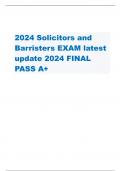 2024 Solicitors and Barristers EXAM latest update 2024 FINAL PASS A&plus;
