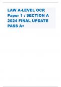 LAW A-LEVEL OCR Paper 1 : SECTION A 2024 FINAL UPDATE PASS A+
