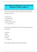 Microbiology Straighterline CorrectAnswered  Questions| Already Graded A+