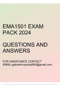 EMA1501 Exam pack 2024