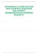   CDFM MODULE 2 EXAM 2023-2024 REAL EXAM WITH QUESTIONS AND CORRECT ANSWERS&lpar;DETAILED ANSWERS&rpar; GRADED A&plus; 