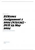 ECS1601 Assignment 1 2024 (673135) - DUE 23 May 2024