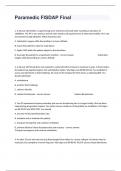 Paramedic FISDAP Final Exam Questions With Complete And Verified Solutions&vert; Graded A&plus;&period;