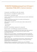 NUR2392 Multidimensional Care II Exam 2 Questions With 100&percnt; Correct Answers