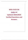 WGU D152 OA study set Updated 2024/2025 Verified Questions and Answers