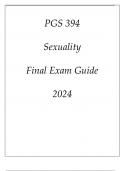 (ASU) PGS 394 Sexuality Final Exam Guide 2024