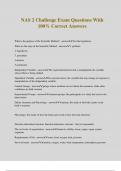 NAS 2 Challenge Exam Questions With 100&percnt; Correct Answers