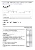 AQA A-LEVEL FURTHER MATHEMATICS 7367&sol;3M PAPER 3 MECHANICS MARK SCHEME JUNE 2022