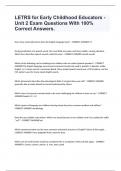 LETRS for Early Childhood Educators - Unit 2 Final Study Guide Questions & Answers.