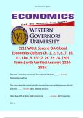 C211 WGU; Second OA Global Economics Quizzes Ch. 1, 2, 5, 6, 7, 10, 11. Ch4, 5, 13-17, 21, 29, 34. (209 Terms) with Verified Answers 2024-2025. Terms like: The term "emerging economies" has replaced the term _____. - Answer: Developing countries