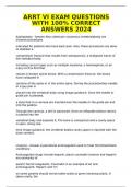 ARRT VI EXAM QUESTIONS WITH 100% CORRECT ANSWERS 2024