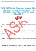 WGU C173 Version 3 Language Agnostic 2024 - 2025 | 100% Verified| 90 QUESTIONS AND  VERIFIED ANSWERS LATEST UPDATE  GRADED A