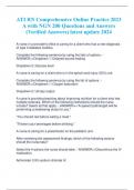 ATI RN Comprehensive Online Practice 2023  A with NGN 200 Questions and Answers  &lpar;Verified Answers&rpar; latest update 2024