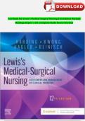 Test Bank Lewis Medical Surgical Nursing, 12th Edition (Harding, 2024), Chapter 1-69 | All Chapters Latest Update 20242025 ISBN:9780323789615