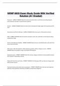 NRNP 6635 Exam Study Guide With Verified  Solution (A+ Graded)