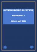 ETP3702 Assignment 6 (COMPLETE ANSWERS) Semester 1 2024 - DUE 28 May 2024