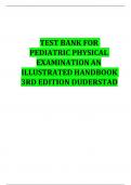 TEST BANK FOR PEDIATRIC PHYSICAL EXAMINATION AN ILLUSTRATED HANDBOOK 3RD EDITION DUDERSTAD