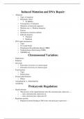 Lecture Notes on Induced Mutation, DNA Repair, and Genetic Regulation