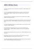AWS 4 Written Exam&period;