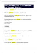 MGT103 FULL FINAL EXAM Questions and Complete Solutions Bundle Compilation Graded A+