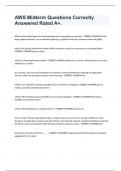 AWS Midterm Questions Correctly Answered Rated A&plus;&period;