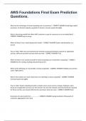 AWS Foundations Final Exam Prediction Questions&period;