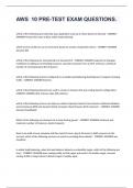 AWS  10 PRE-TEST EXAM QUESTIONS&period;
