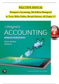 Solution Manual for Horngren's Accounting, The Managerial Chapters, 13th Edition By Tracie Miller-Nobles, Brenda Mattison, Verified Chapters 1 - 9, Complete Newest Version