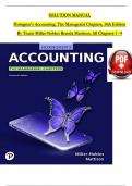 Solution Manual for Horngren's Accounting, The Managerial Chapters, 14th Edition By Tracie Miller-Nobles, Brenda Mattison, Verified Chapters 1 - 9, Complete Newest Version